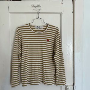 Comme des Garçons PLAY - Mustard Striped shirt